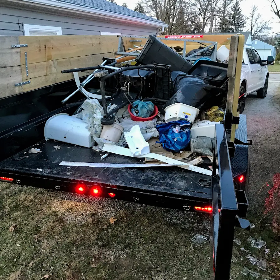 Roll-off dumpster delivered to a residential driveway in Chanhassen